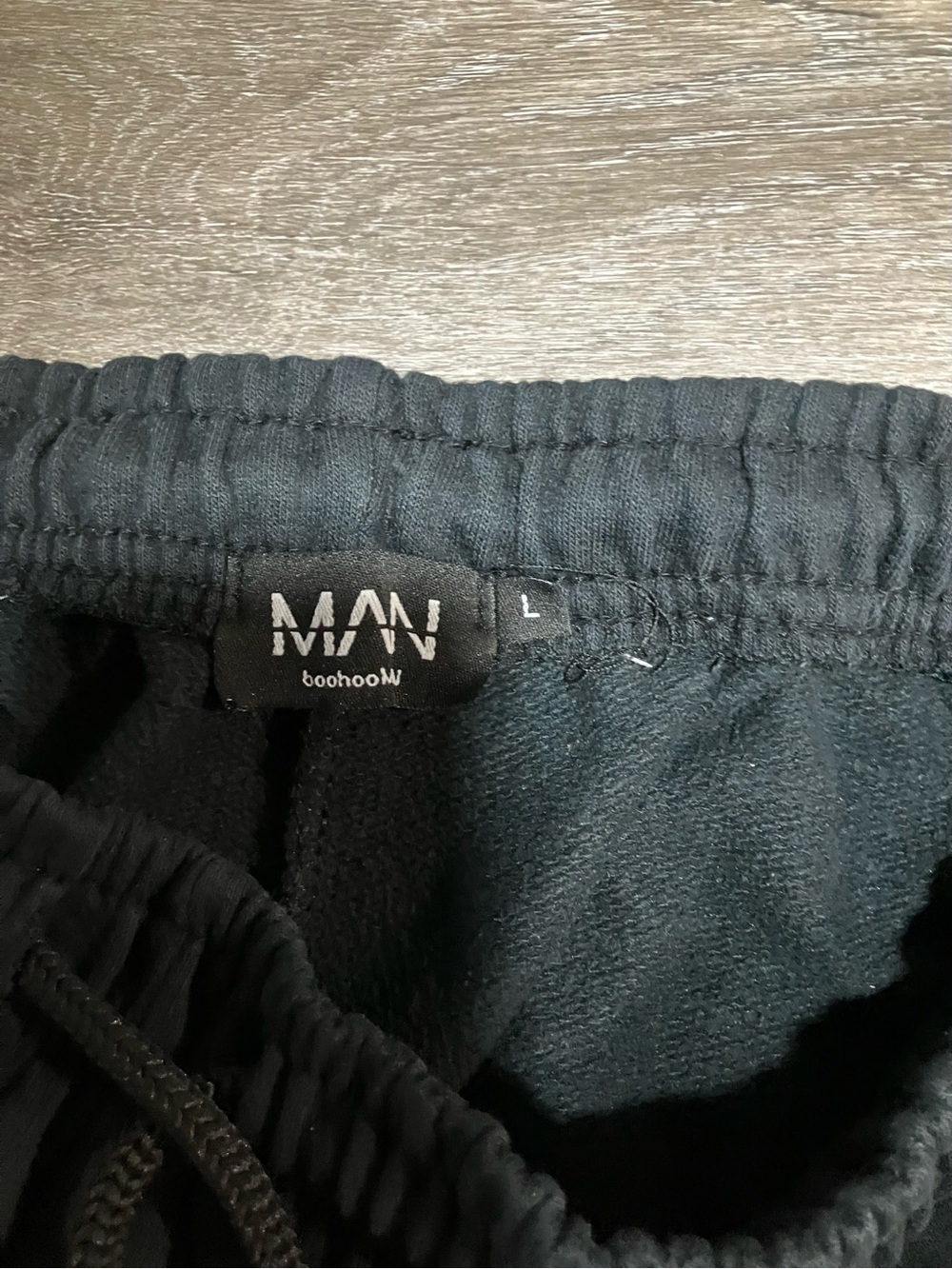 Men's Black Athletic Shorts with Pink Rose & Multicolor Crest - Picture 3 of 3